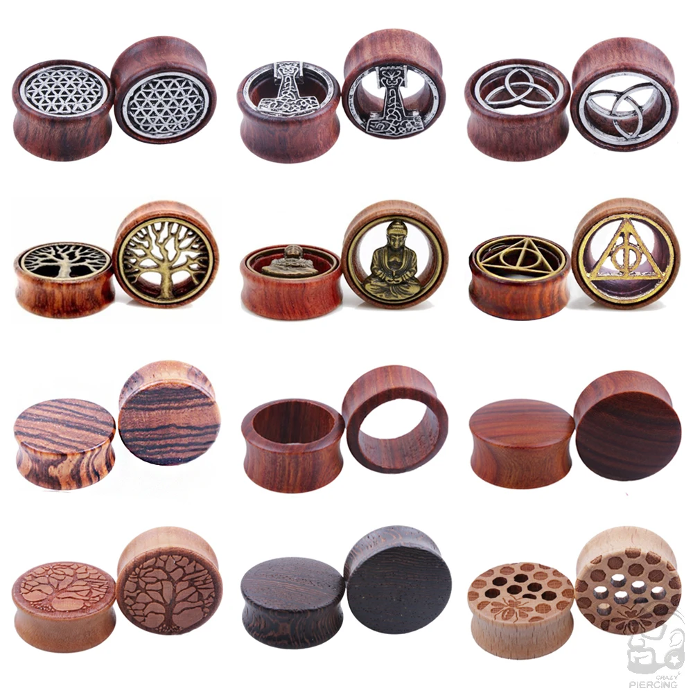 2pcs Wood Flesh Ear Plugs Tunnels Ear Piercings Earlets Saddle Woodern Earring Expander Gauge Double Flare Body Jewelry Piercing
2pcs Wood Flesh Ear Plugs Tunnels Ear Piercings Earlets Saddle Woodern Earring Expander Gauge Double Flare Body Jewelry Piercing