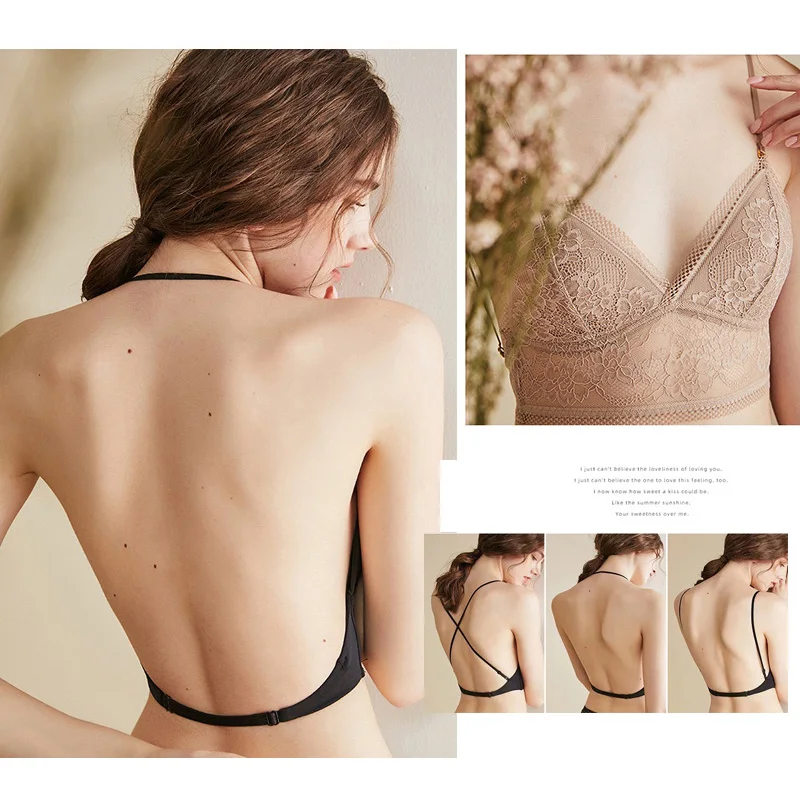 New French wireless underwear Sexy lace triangle cup gathered thin bra Small chest gathered brassiere lace underwear
New French wireless underwear Sexy lace triangle cup gathered thin bra Small chest gathered brassiere lace underwear