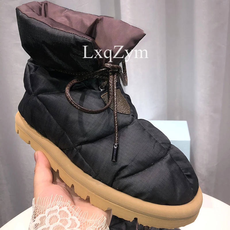 Luxury Brand Winter Women Snow Boots Cross Tie Bread Boots Thick Sole Lace Up Warm Down Boots Flat Slip On Casual Snow Shoes
Luxury Brand Winter Women Snow Boots Cross Tie Bread Boots Thick Sole Lace Up Warm Down Boots Flat Slip On Casual Snow Shoes