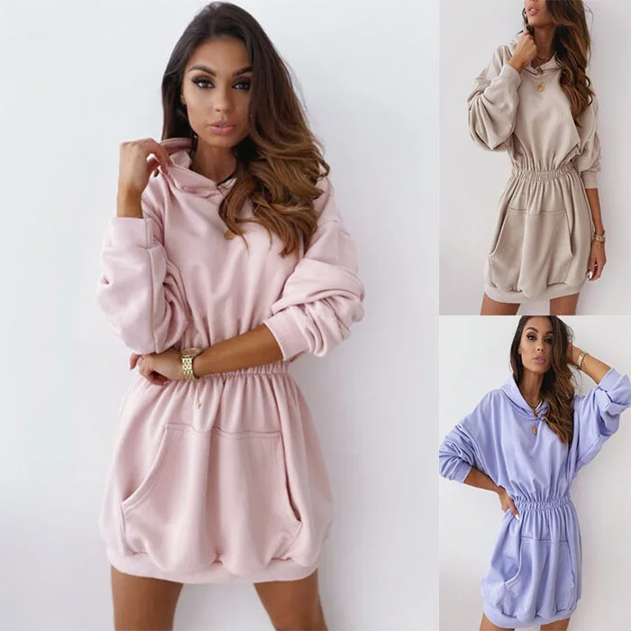 Autumn/Winter 2021 New Women's Long Thick Belted Hoodie Female Loose Solid Color Long Sleeve Skirt Lady Fashion Casual Top Dress
Autumn/Winter 2021 New Women's Long Thick Belted Hoodie Female Loose Solid Color Long Sleeve Skirt Lady Fashion Casual Top Dress