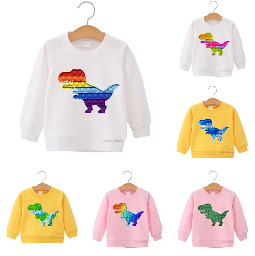New Colorful Rainbow Dinosaur Hoodie Print поп ит Pop It Young Boy Little Girl Hoodies O-Neck Sweatshirt Long Sleeve Sweater Top
New Colorful Rainbow Dinosaur Hoodie Print поп ит Pop It Young Boy Little Girl Hoodies O-Neck Sweatshirt Long Sleeve Sweater Top