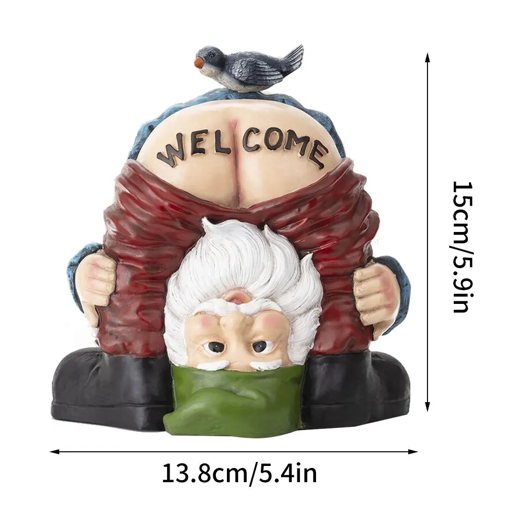 Garden Gnome Statue Funny Dwarf Buttock Welcome Sign Sculpture Resin Miniature Elf Ornament Decoration For Garden Yard Lawn
Garden Gnome Statue Funny Dwarf Buttock Welcome Sign Sculpture Resin Miniature Elf Ornament Decoration For Garden Yard Lawn