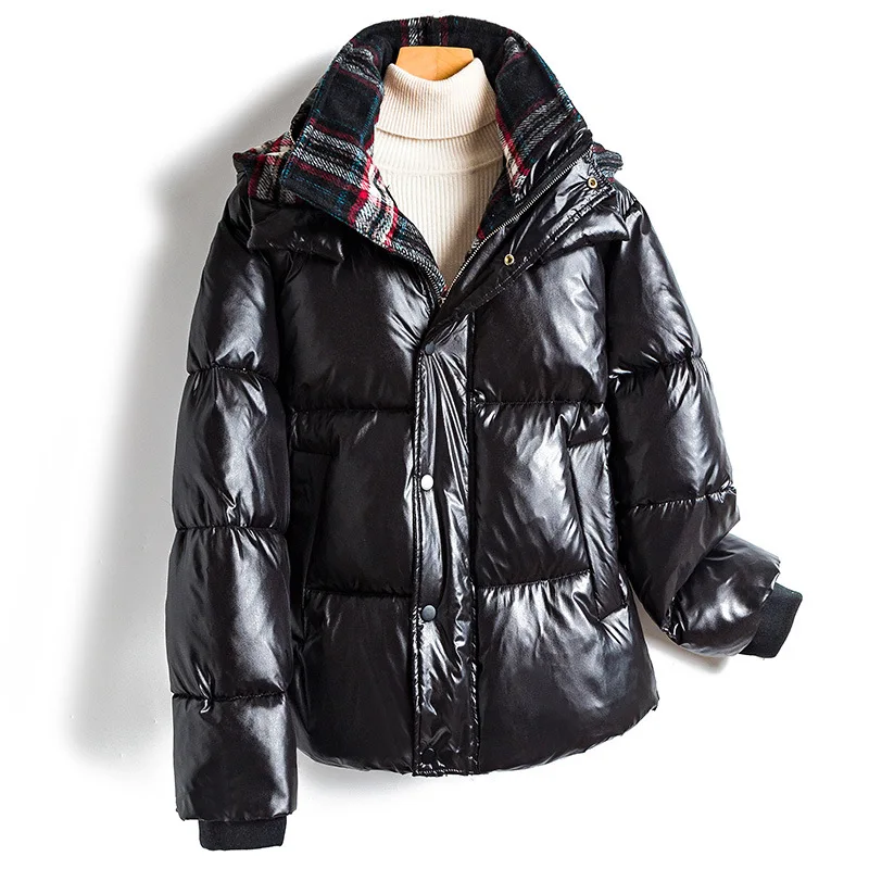 Down padded jacket women's short winter 2020 new cotton-padded jacket shiny thick padded woolen splicing jacket trend
Down padded jacket women's short winter 2020 new cotton-padded jacket shiny thick padded woolen splicing jacket trend