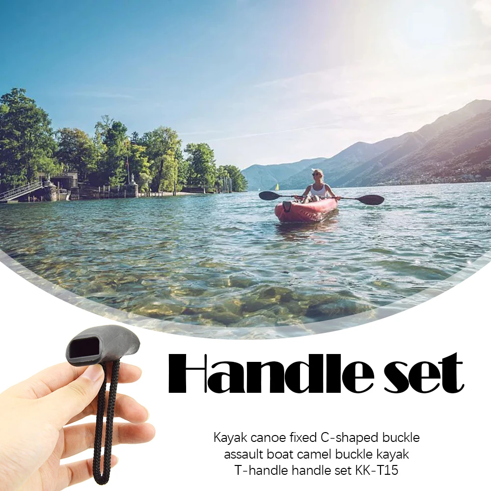Kayak Carry Handle Set Kayak Pull Handles T-Handle with Bungee Cord and Mounting Pad Eyes Screws for Canoe Boat
Kayak Carry Handle Set Kayak Pull Handles T-Handle with Bungee Cord and Mounting Pad Eyes Screws for Canoe Boat