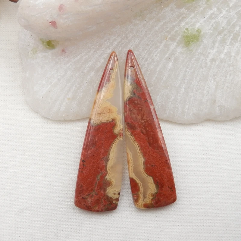 Natural gemstone Red River Jasper women fashion Earrings Beads,Semiprecious stone diy earrings,41x11x4mm6.4g
Natural gemstone Red River Jasper women fashion Earrings Beads,Semiprecious stone diy earrings,41x11x4mm6.4g