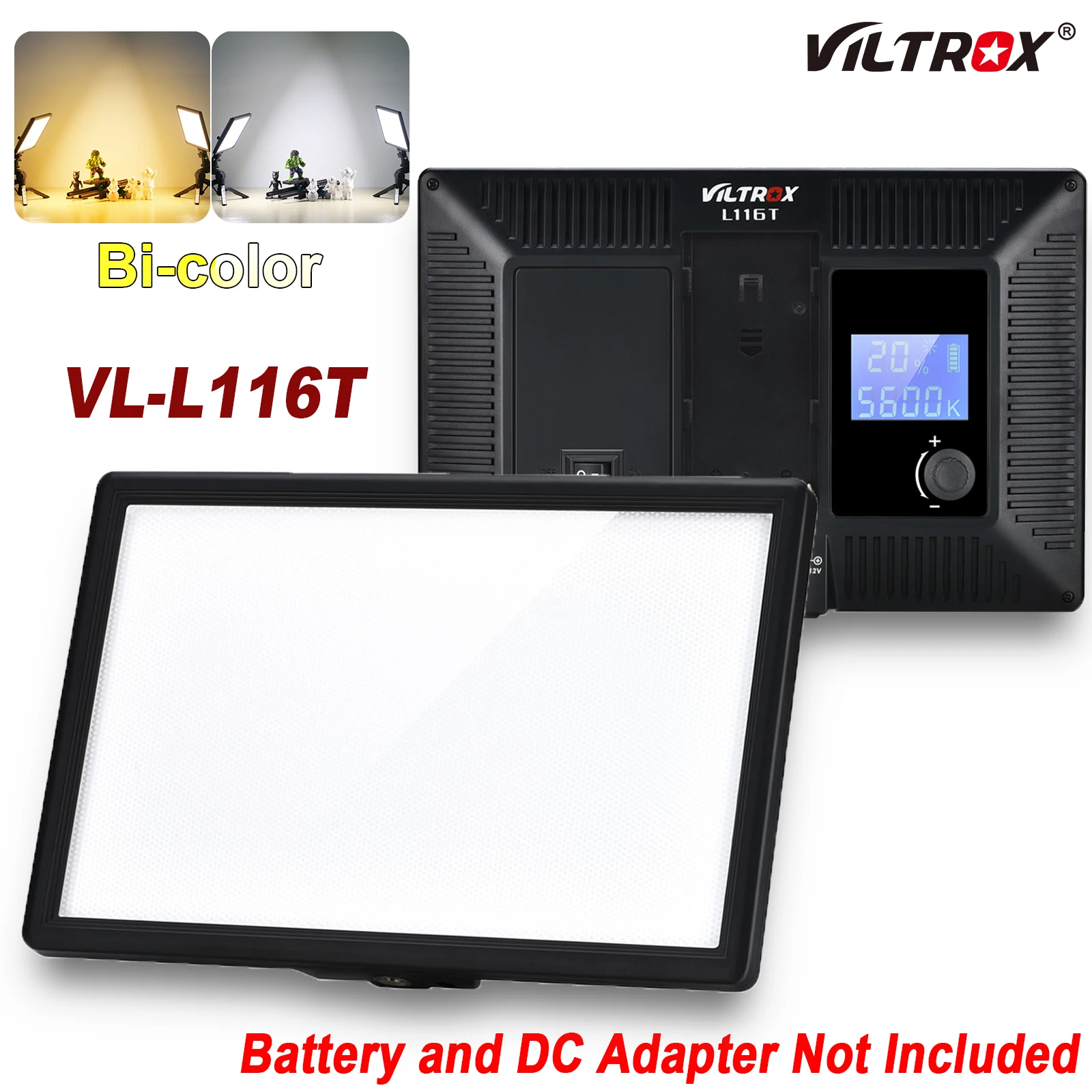 VILTROX L116T Camera Fill-in Light LED Portable 3300K-5600K Photo Studio Light CRI95 Bi-Color Dimmable for YouTube live Stream
VILTROX L116T Camera Fill-in Light LED Portable 3300K-5600K Photo Studio Light CRI95 Bi-Color Dimmable for YouTube live Stream