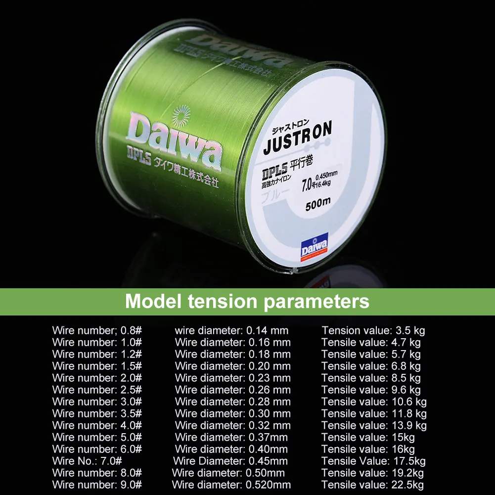 Fishing Line Nylon Line Super Strong Nylon 500M 7.7-49.6LB Monofilament Line Japan Material Fishline for Carp fishing tsurinoya
Fishing Line Nylon Line Super Strong Nylon 500M 7.7-49.6LB Monofilament Line Japan Material Fishline for Carp fishing tsurinoya