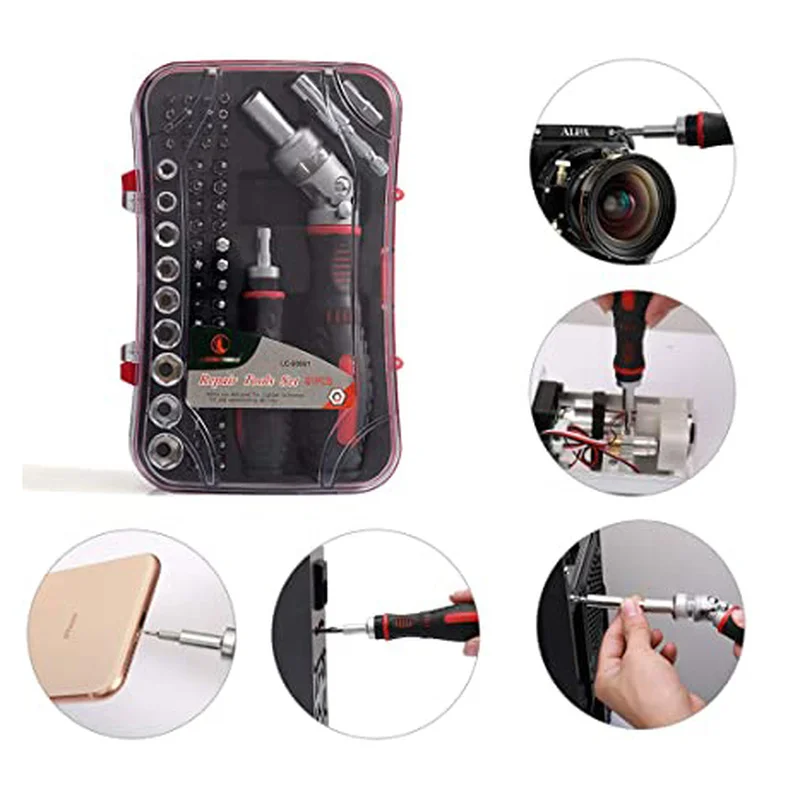 61 In 1 Magnetic Ratchet Wrench Phone Repair Hand Tools Kit Multitools Screwdriver Set Precision Screw Driver Bits Insulated
61 In 1 Magnetic Ratchet Wrench Phone Repair Hand Tools Kit Multitools Screwdriver Set Precision Screw Driver Bits Insulated