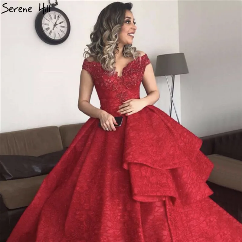 Дубайское красное винтажное свадебное платье 2019 роскошное Расшитое пайетками