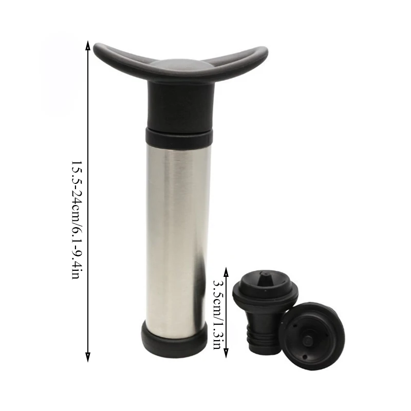 Wine Stopper with Vacuum Wine Pump Wine Preserver Aerator Rubber Black Stoppers Sealing Preserver Drinks Bottle Silicone Caps
Wine Stopper with Vacuum Wine Pump Wine Preserver Aerator Rubber Black Stoppers Sealing Preserver Drinks Bottle Silicone Caps