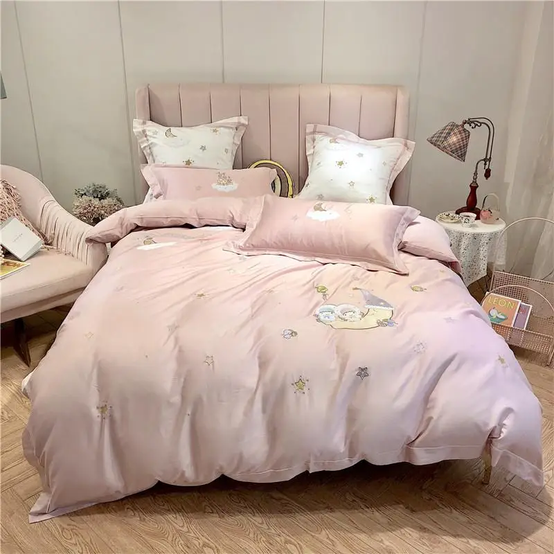 Egyptian Cotton Ruffle Duvet Quilt Cover set Pink White Princess Style Bedding set Queen King size Ultra Soft Bed sheet Chic
Egyptian Cotton Ruffle Duvet Quilt Cover set Pink White Princess Style Bedding set Queen King size Ultra Soft Bed sheet Chic