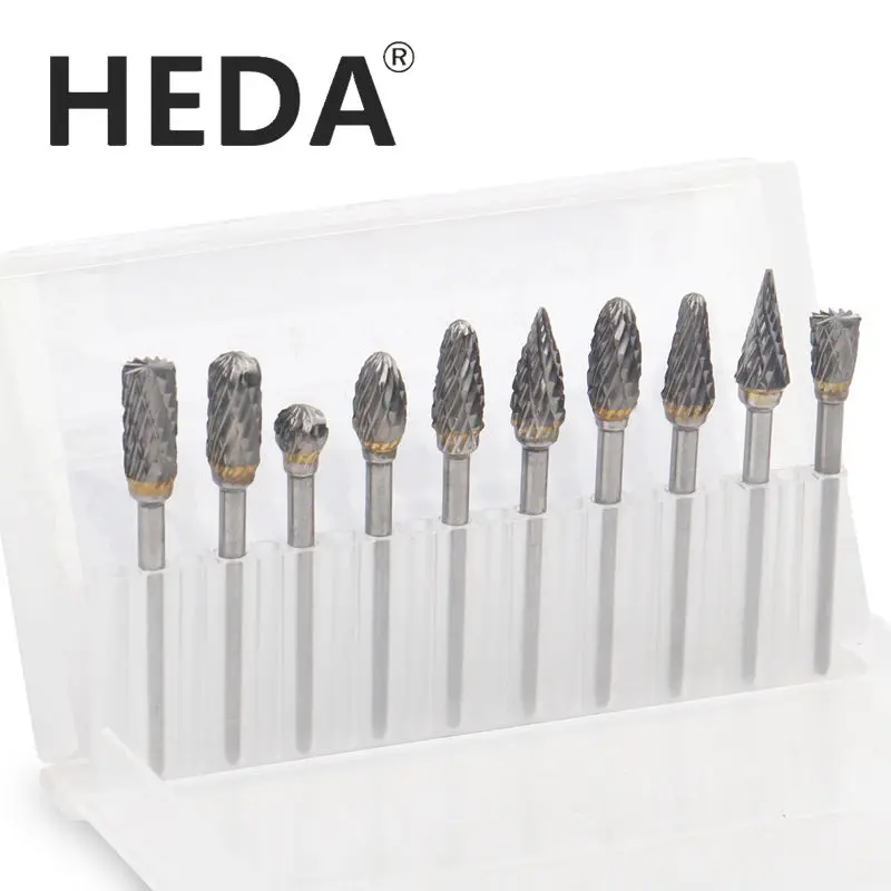 Free Shipping 10PCS 3mm Shank Double-Cut Tungsten Carbide Rotary Burr Set Milling Cutter Tools For Copper Aluminum Wood Grinding
Free Shipping 10PCS 3mm Shank Double-Cut Tungsten Carbide Rotary Burr Set Milling Cutter Tools For Copper Aluminum Wood Grinding