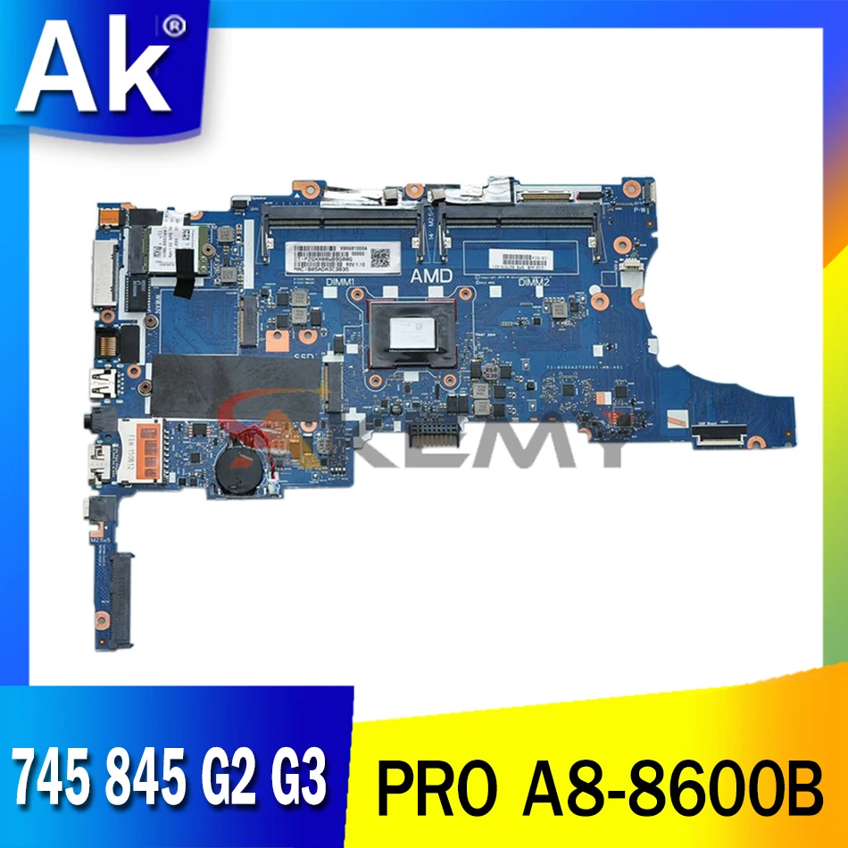 Akemy laptop motherboard for HP 745 845 G2 G3 Mainboard CPU A8 PRO-8600B 768801-001 827574-001 full test
Akemy laptop motherboard for HP 745 845 G2 G3 Mainboard CPU A8 PRO-8600B 768801-001 827574-001 full test