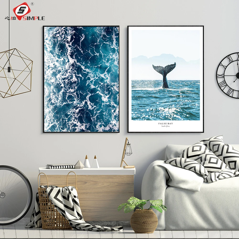 Modern Sea Wave Blue Photography Living Room Bedroom Nordic Decor Posters Canvas Painting Whale Tail Wall Art Print Pictures
Modern Sea Wave Blue Photography Living Room Bedroom Nordic Decor Posters Canvas Painting Whale Tail Wall Art Print Pictures