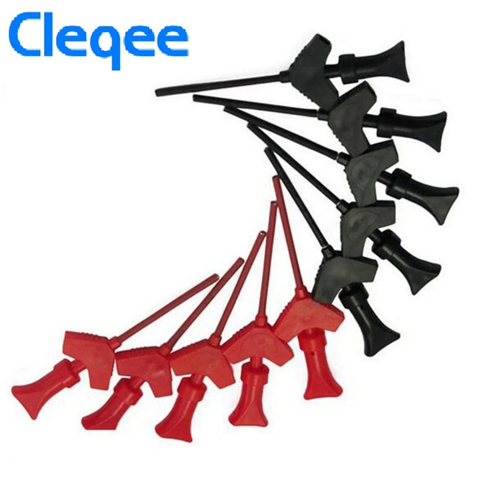 Cleqee P5003 10PCS/Set Micrograbbers SMD IC Pins Testing Probe Dupont Connectors Logic Analyzer Test Hook Clip for Jumper Wires
Cleqee P5003 10PCS/Set Micrograbbers SMD IC Pins Testing Probe Dupont Connectors Logic Analyzer Test Hook Clip for Jumper Wires