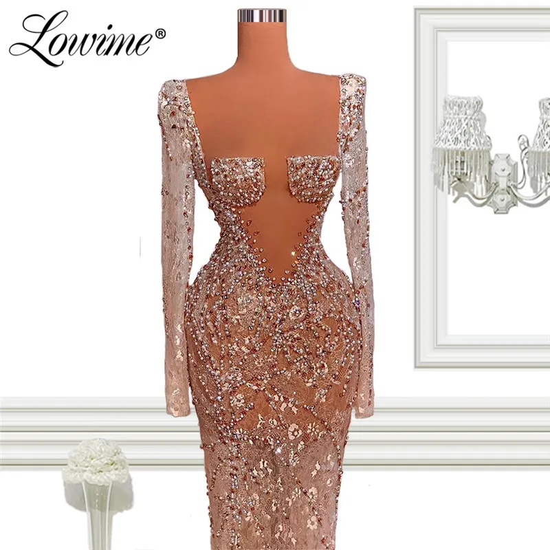 Женское вечернее платье с длинным рукавом, прозрачное платье с юбкой-годе 
Женское вечернее платье с длинным рукавом, прозрачное платье с юбкой-годе