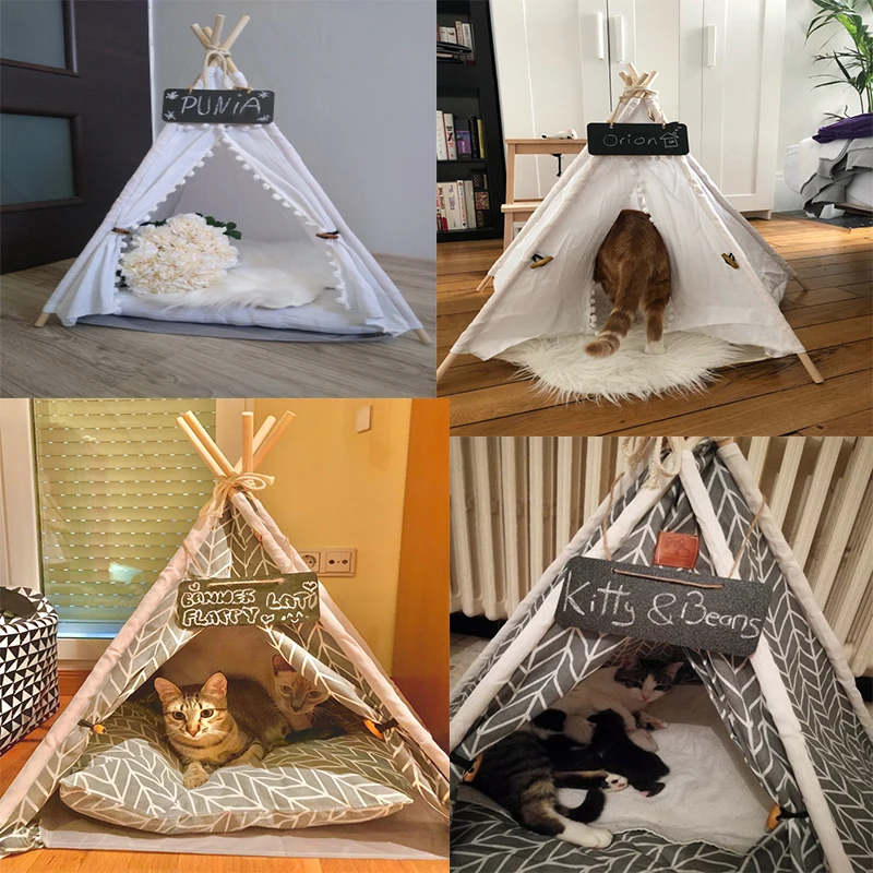 Portable Linen Pet Tent Dog House cat House Washable Teepee Puppy Cat Indoor Outdoor Kennels Portable Teepee Cave with Mat
Portable Linen Pet Tent Dog House cat House Washable Teepee Puppy Cat Indoor Outdoor Kennels Portable Teepee Cave with Mat