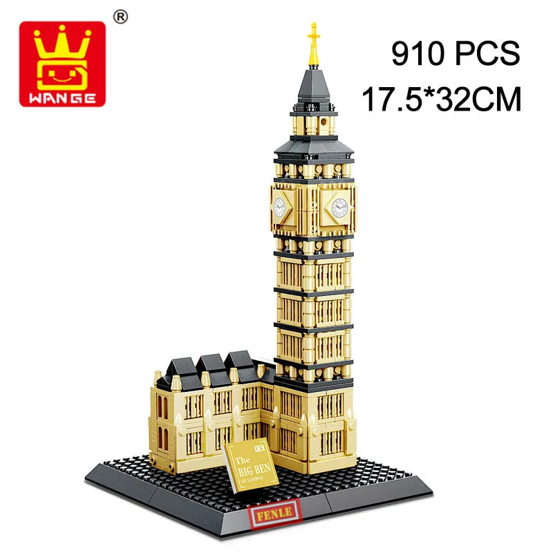 WANGE 7012 Architecture 3D DIY Big Ben Building Blocks Sets City Bricks Classic Skyline Model Kids Gift Toys For Children
WANGE 7012 Architecture 3D DIY Big Ben Building Blocks Sets City Bricks Classic Skyline Model Kids Gift Toys For Children