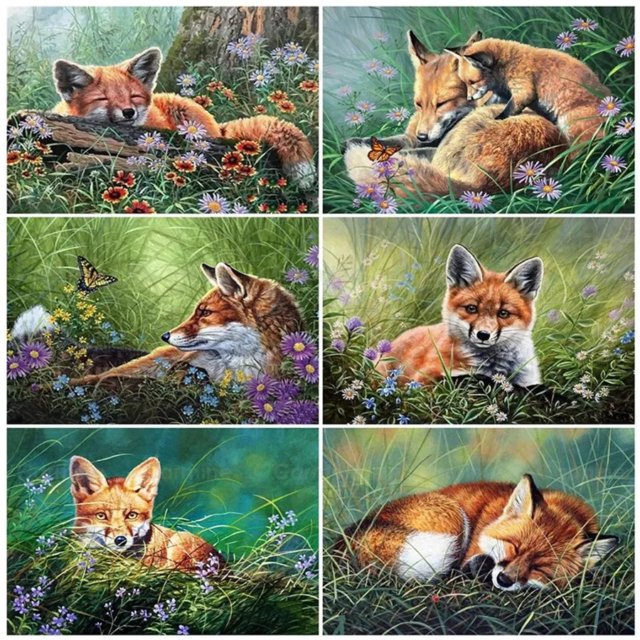 Fox Cross Stitch Diamond Mosaic Diamond Embroidery Animals Flower Full Square Art Paintings Rhinestones Handmade Hobby for Decor
Fox Cross Stitch Diamond Mosaic Diamond Embroidery Animals Flower Full Square Art Paintings Rhinestones Handmade Hobby for Decor
