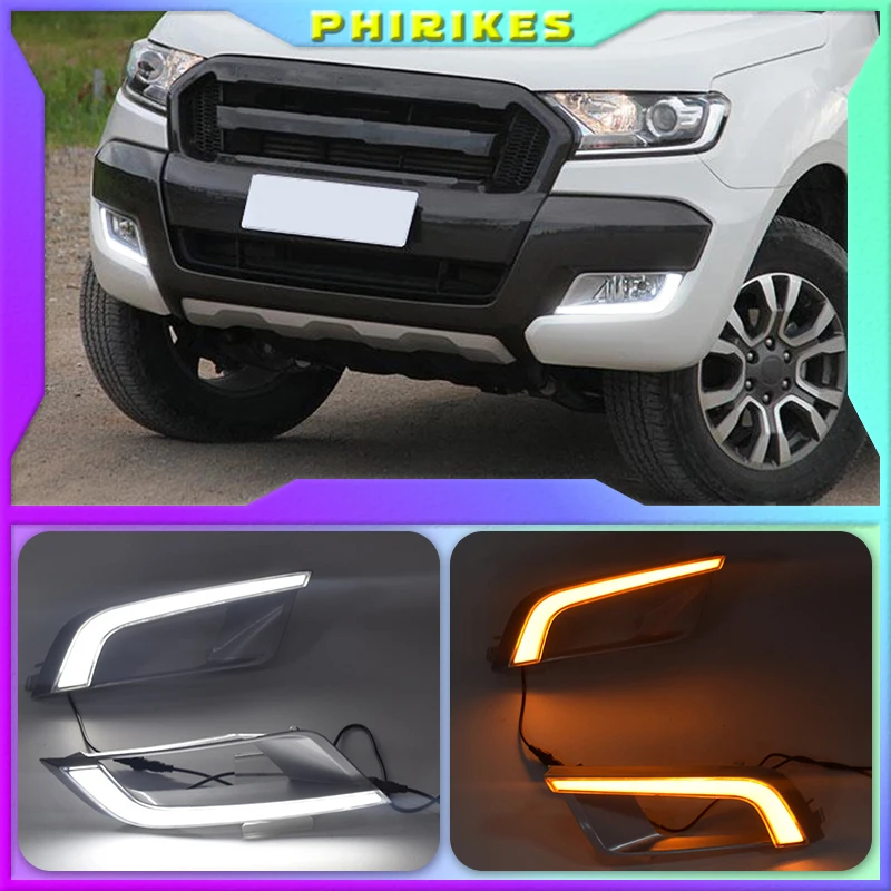 Car 2PCS For Ford Ranger Wildtrak 2015 2016 2017 2018 LED DRL Daytime Running Light Daylight Fog Head yellow turn Lamp
Car 2PCS For Ford Ranger Wildtrak 2015 2016 2017 2018 LED DRL Daytime Running Light Daylight Fog Head yellow turn Lamp