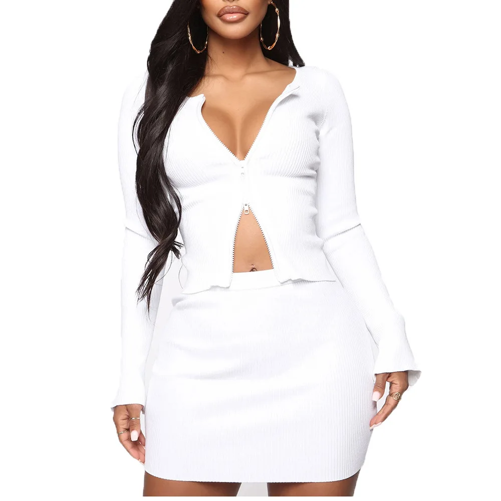 New winter cross-border European and American female ins double zipper pit a long-sleeved shirt skirt two-piece outfit
New winter cross-border European and American female ins double zipper pit a long-sleeved shirt skirt two-piece outfit