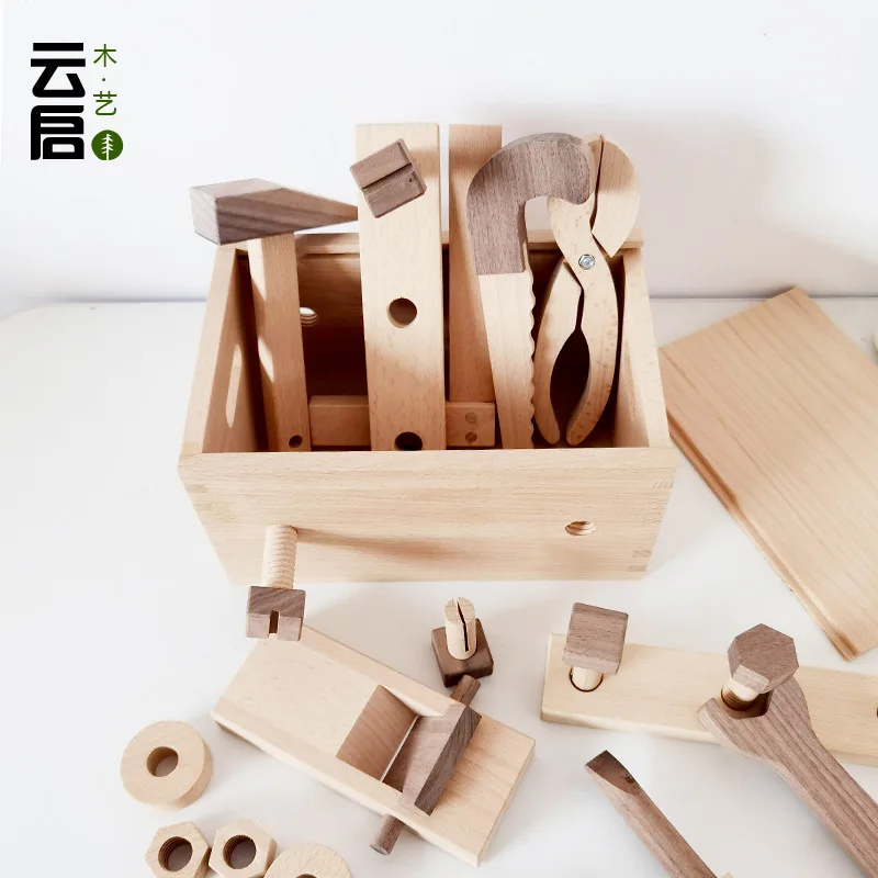 Solid wood play house toy hands-on ability craftsman repair box nut wooden tool toys for kids 2 to 4 years old
Solid wood play house toy hands-on ability craftsman repair box nut wooden tool toys for kids 2 to 4 years old