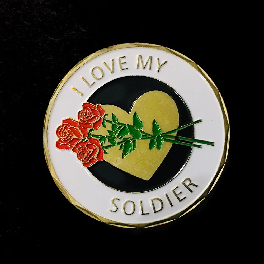 DUTY HONOR COUNTRY US Soldier Army Double-sided Paint Three-dimensional Metal Medallion Gold Silver Color Paint Challenge Coin
DUTY HONOR COUNTRY US Soldier Army Double-sided Paint Three-dimensional Metal Medallion Gold Silver Color Paint Challenge Coin