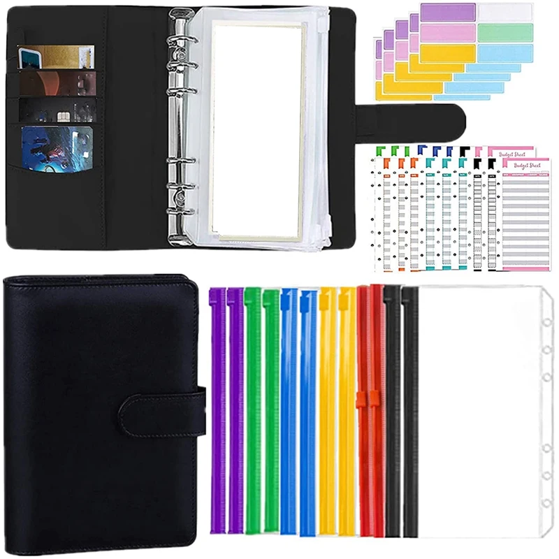 Budget Binder with Zipper Envelopes, A6 Binder Cash Envelopes for Budgeting,Budget Planner Set for Office School
Budget Binder with Zipper Envelopes, A6 Binder Cash Envelopes for Budgeting,Budget Planner Set for Office School