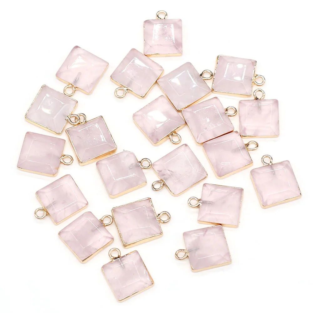 2 PCS Natural Rose Crystal Charm Reiki Healing Square Pendant DIY Bracelet Pendant Neacklace Accessories For Jewelry Making
2 PCS Natural Rose Crystal Charm Reiki Healing Square Pendant DIY Bracelet Pendant Neacklace Accessories For Jewelry Making