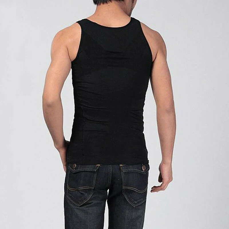 Body Shaper Men Slimming Tummy Shapewear Vest Belly Control Shirt Corset Waist Trainer Cincher Mens Underwear 2019 New | Мужская одежда