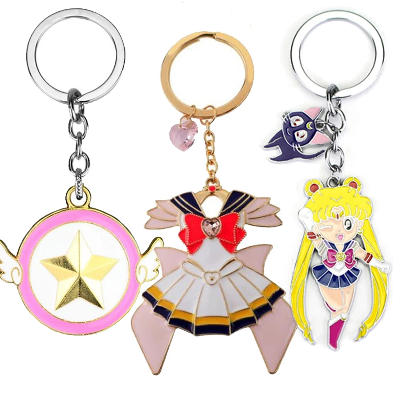 4 styles Star Moon Keychain Anime Jewelry Cartoon Pendant Keyrings Trinket Key Chain 
4 styles Star Moon Keychain Anime Jewelry Cartoon Pendant Keyrings Trinket Key Chain