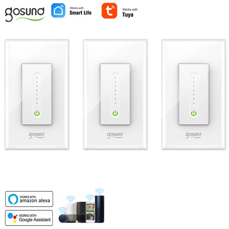 Gosund Wi-Fi Smart In-wall Light Dimmer Switch Smart Home US WiFi Smart Light Switch With Smart Life/Tuya App Alexa Google Home
Gosund Wi-Fi Smart In-wall Light Dimmer Switch Smart Home US WiFi Smart Light Switch With Smart Life/Tuya App Alexa Google Home
