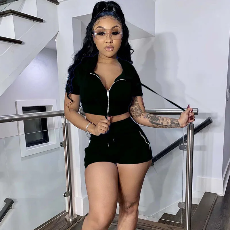 Women Sport Suit Tracksuit Female Two Piece Set Summer Short Sleeve Hoodies Zipper Crop Top Shorts Jogging Outfits Matching Sets
Women Sport Suit Tracksuit Female Two Piece Set Summer Short Sleeve Hoodies Zipper Crop Top Shorts Jogging Outfits Matching Sets