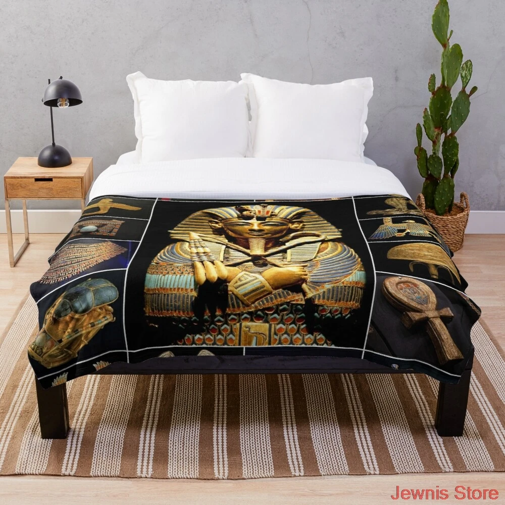 King Tutankhamun Artifacts Throw Blanket Super Soft Printing Family Car and Sofa Bed throws Summer Office Quilts
King Tutankhamun Artifacts Throw Blanket Super Soft Printing Family Car and Sofa Bed throws Summer Office Quilts