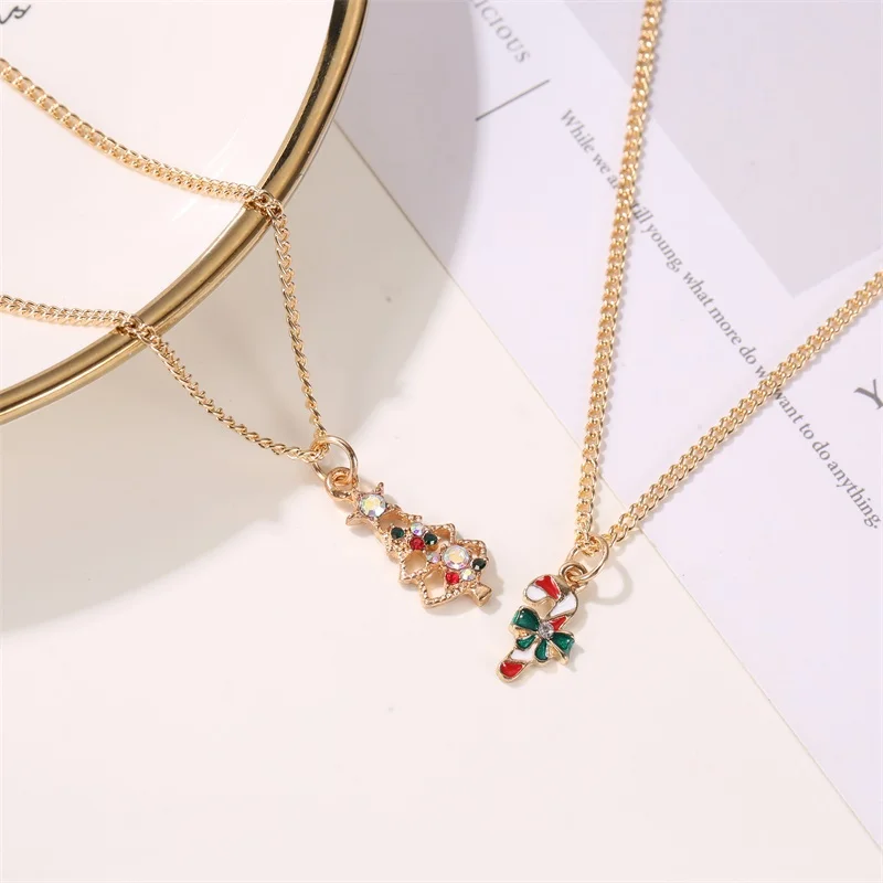 Christmas Fashion Necklace Snowflake Cane Christmas Tree Love Pendant Dripping Oil Necklace Santa Claus Creative Gift Christmas
Christmas Fashion Necklace Snowflake Cane Christmas Tree Love Pendant Dripping Oil Necklace Santa Claus Creative Gift Christmas
