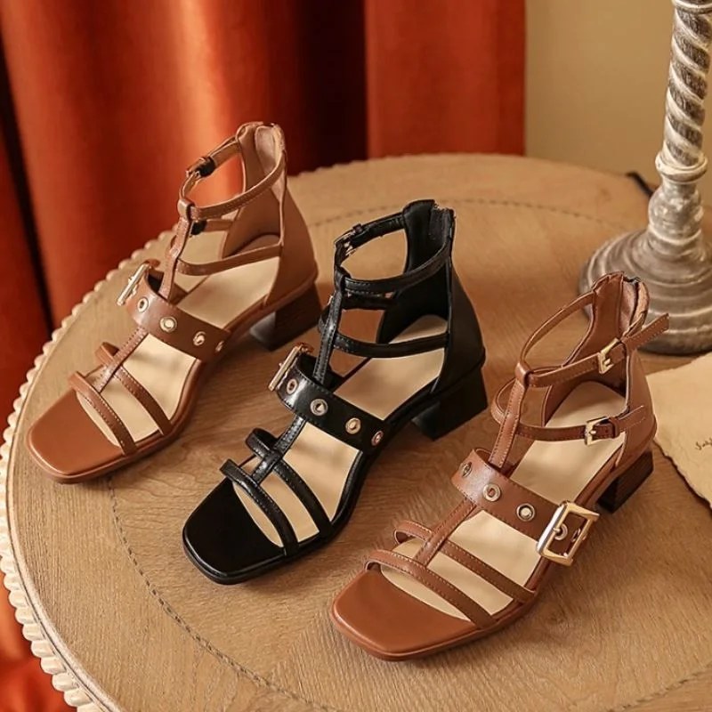 RIZABINA Women Summer Shoes Real Leather Buckle Woman Sandals Gladiator Woman Shoes Fashion Classic Shoes Woman Size 33-41
RIZABINA Women Summer Shoes Real Leather Buckle Woman Sandals Gladiator Woman Shoes Fashion Classic Shoes Woman Size 33-41