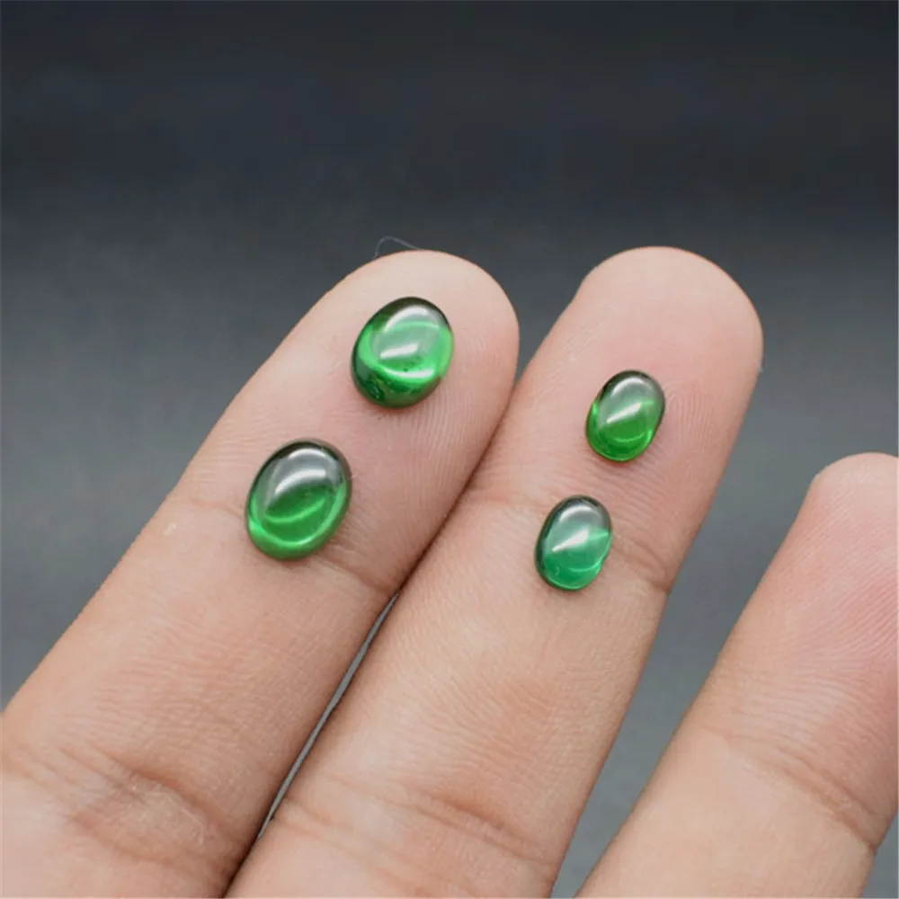 Emerald Oval Cabochon Smooth Polished Surface Egg Shape Medium Green Emerald Cabochon Flat Back 3 Sizes to Choose GE58
Emerald Oval Cabochon Smooth Polished Surface Egg Shape Medium Green Emerald Cabochon Flat Back 3 Sizes to Choose GE58