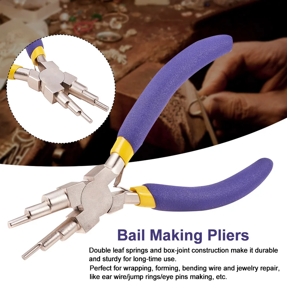 6 In 1 Handheld Forming Bail Making Pliers Portable Comfort Grip Handle Wire Looper Rustproof Jewelry Tool Non Slip Crafts
6 In 1 Handheld Forming Bail Making Pliers Portable Comfort Grip Handle Wire Looper Rustproof Jewelry Tool Non Slip Crafts