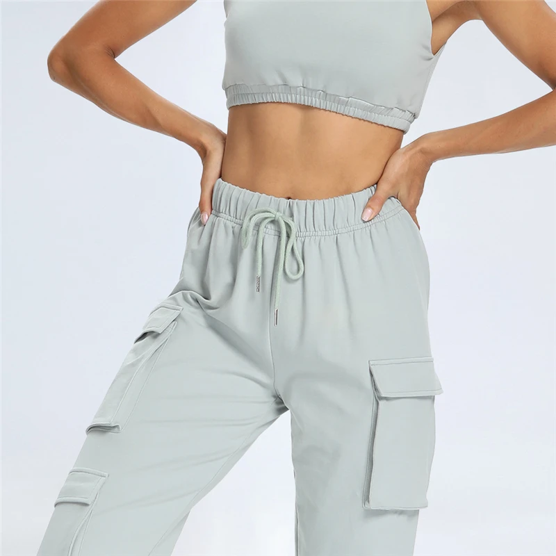 2 Piece Women Sets Jogging with Pocket Exercise Pants and Bra Sport Clothes Sweat Suit Lounge Wear 
2 Piece Women Sets Jogging with Pocket Exercise Pants and Bra Sport Clothes Sweat Suit Lounge Wear