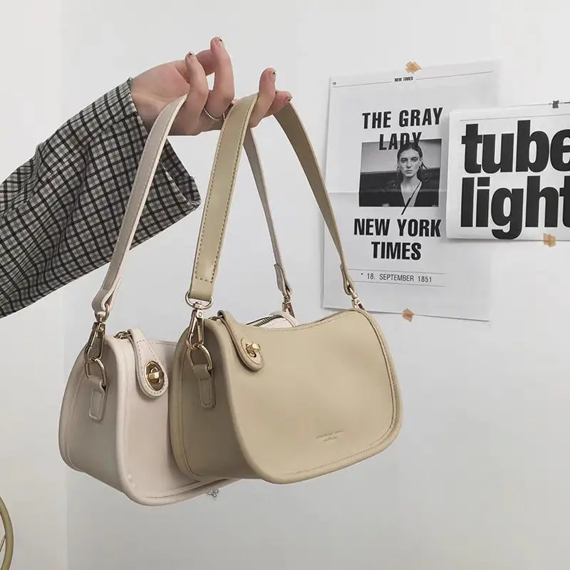 Women Beige Baguette Bags 2021 Popular Fashion Ladies Small Handbags Luxury Designer Off-White Creamy Yellow Shoulder Bags
Women Beige Baguette Bags 2021 Popular Fashion Ladies Small Handbags Luxury Designer Off-White Creamy Yellow Shoulder Bags