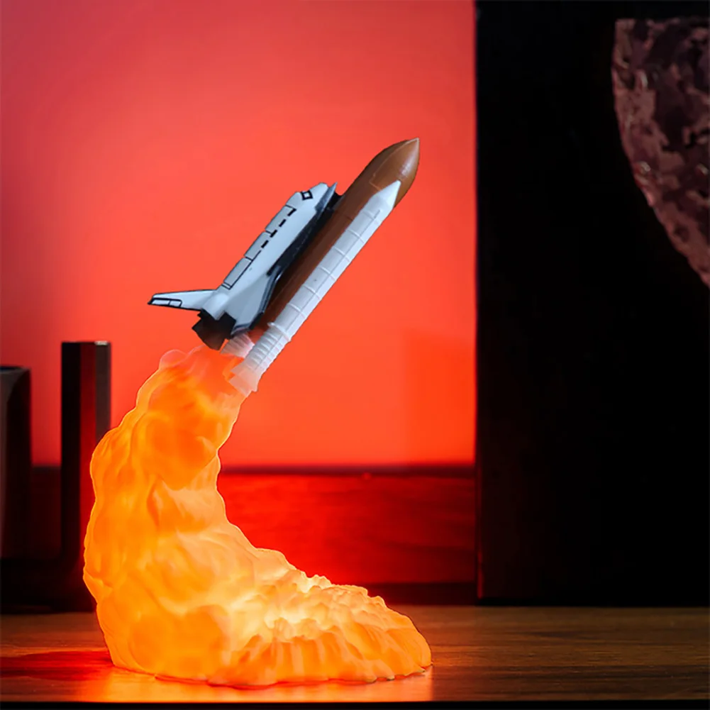 Desk Lamp Durable Night Light Bedside 3D Print Rocket Table Home Decoration Gifts Space Shuttle Led USB Rechargeable 1W Ornament
Desk Lamp Durable Night Light Bedside 3D Print Rocket Table Home Decoration Gifts Space Shuttle Led USB Rechargeable 1W Ornament