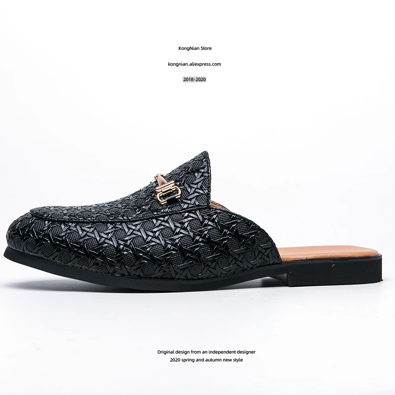New men's pointed shoes, shoes drag two wear personality casual shoes cool surface trend shoes BLACK weaving solid daily outdoor
New men's pointed shoes, shoes drag two wear personality casual shoes cool surface trend shoes BLACK weaving solid daily outdoor