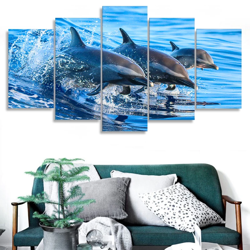 HD Printed 5 Piece Blue Ocean Jumping Dolphin Wall Pictures for Living Room Modern Posters and Prints
HD Printed 5 Piece Blue Ocean Jumping Dolphin Wall Pictures for Living Room Modern Posters and Prints
