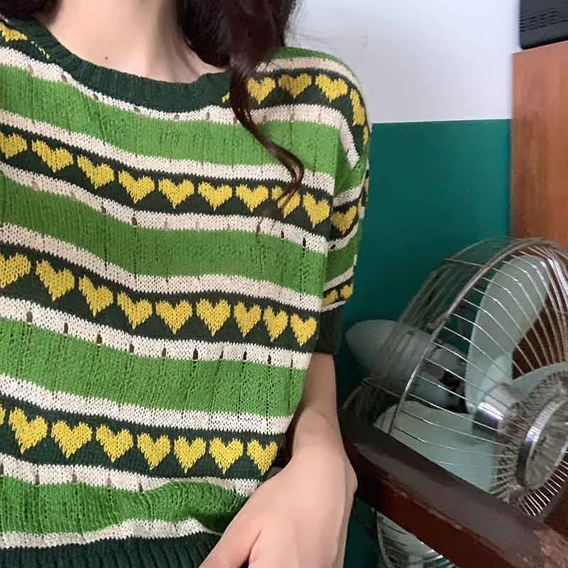Summer Women T-shirt Green Round Neck Short-sleeved Knitted Tops MM Ladies Stranger Things Tees NM
Summer Women T-shirt Green Round Neck Short-sleeved Knitted Tops MM Ladies Stranger Things Tees NM