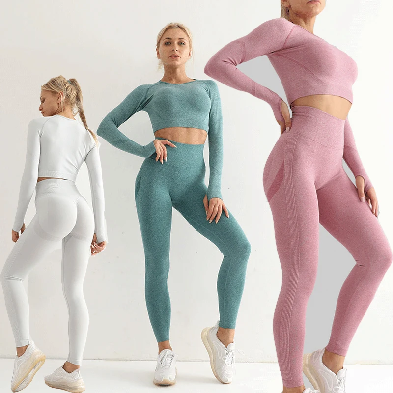 High Waist Seamless Yoga Fitness Outfit 2 Piece Set Women Butt Lifter Legging Tight Long Sleeve Plain Sports Tank Top Pants Set
High Waist Seamless Yoga Fitness Outfit 2 Piece Set Women Butt Lifter Legging Tight Long Sleeve Plain Sports Tank Top Pants Set