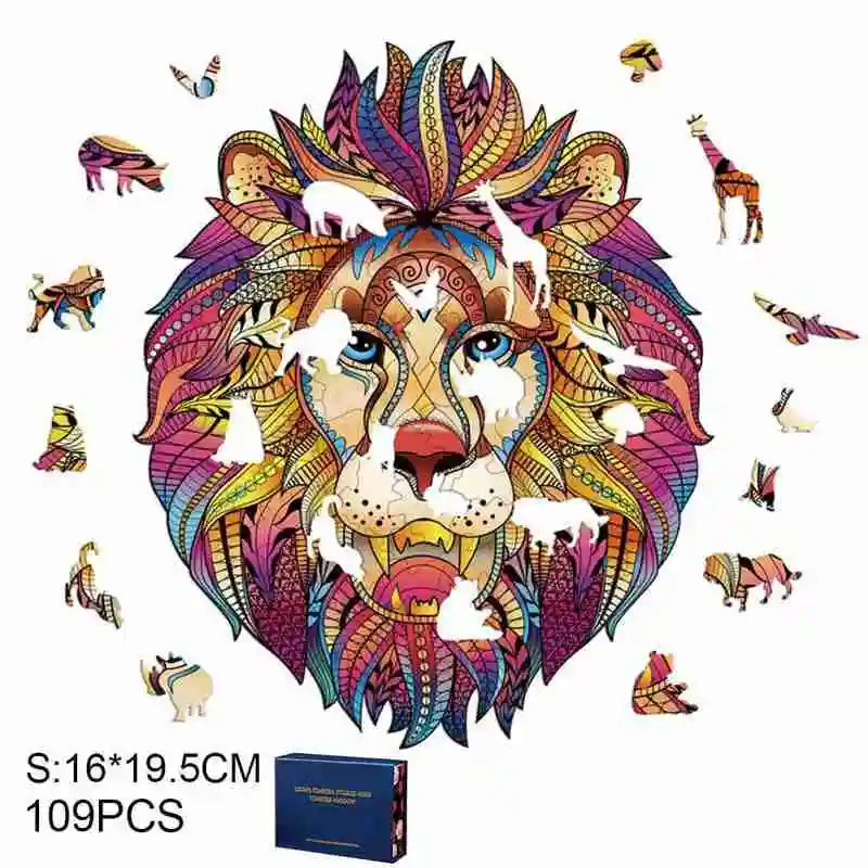 Wooden Unique Animal Shape Puzzles With Exquisite Packaging Box Cartoon Animal Colorful Jigsaw Educational Puzzle Gift For Kids
Wooden Unique Animal Shape Puzzles With Exquisite Packaging Box Cartoon Animal Colorful Jigsaw Educational Puzzle Gift For Kids