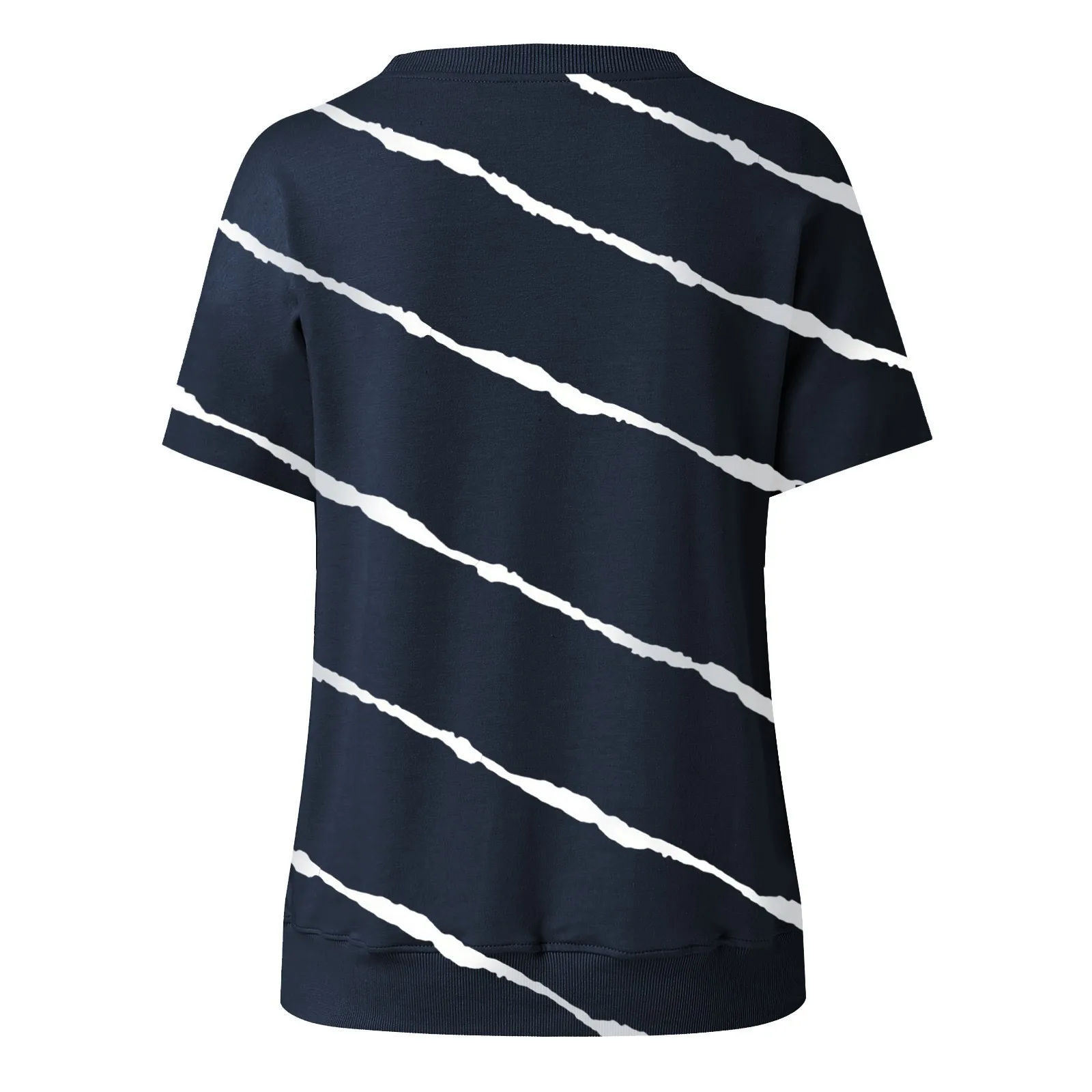 Fashion Shirts Women's Casual Fashion Short Sleeve Striped Printed Round Neck Pullover T-shirts
Fashion Shirts Women's Casual Fashion Short Sleeve Striped Printed Round Neck Pullover T-shirts