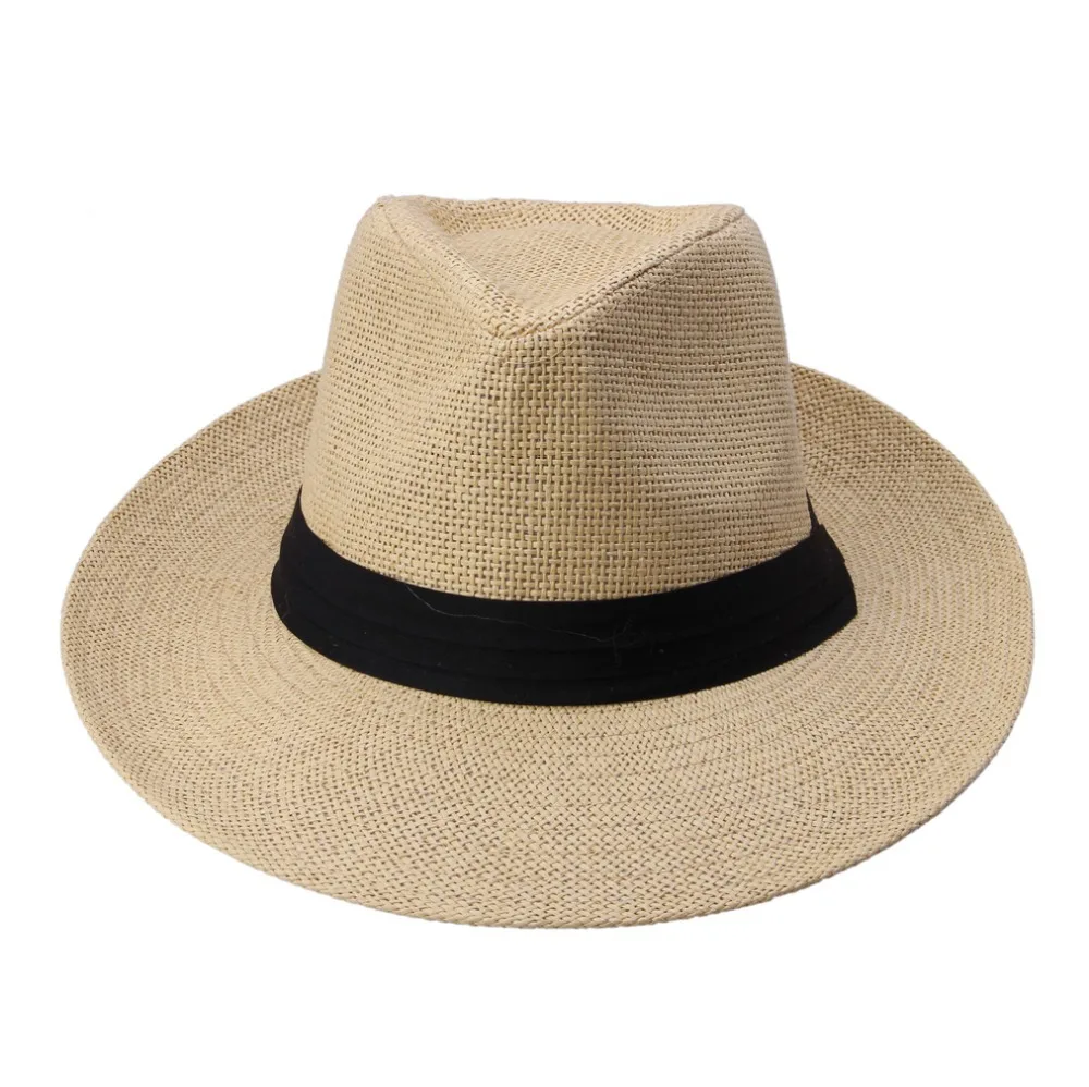 Hot Fashion Summer Casual Unisex Beach Trilby Large Brim Jazz Sun Hat Panama Hat Paper Straw Women Men Cap With Black Ribbon
Hot Fashion Summer Casual Unisex Beach Trilby Large Brim Jazz Sun Hat Panama Hat Paper Straw Women Men Cap With Black Ribbon