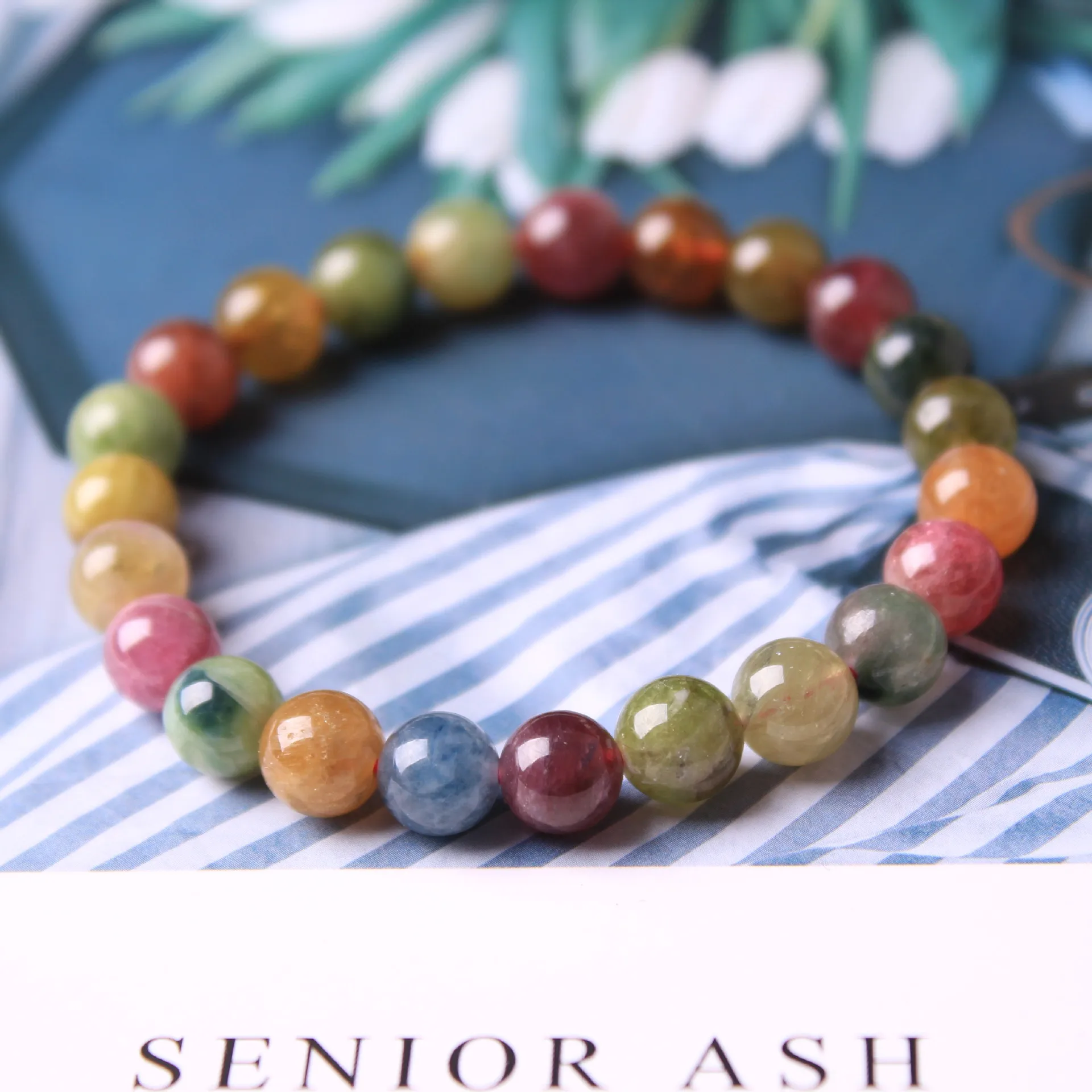 Natural colored tourmaline single ring bracelet chain wholesale candy colored tourmaline crystal bracelet
Natural colored tourmaline single ring bracelet chain wholesale candy colored tourmaline crystal bracelet