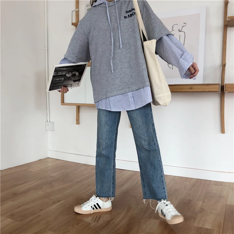 hot Women's Clothing ins patchwork hooded letter streetwear style Spring and autumn ladies hoodies pullover harajuku loose new
hot Women's Clothing ins patchwork hooded letter streetwear style Spring and autumn ladies hoodies pullover harajuku loose new